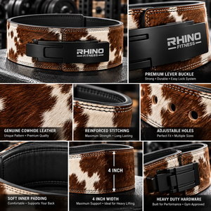 Ceinture de musculation réglable RHINO FITNESS en néoprène avec boucle à dégagement rapide, soutien lombaire durable pour la gym et le sport - Product Image 3