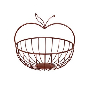 Elegant metal fruit <b>basket</b> organizer for home countertop storage providing airy space for keeping produce fresh longer - Product Image 4