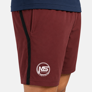 Shorts Bermuda pour homme en tissu écologique bordeaux uni, à séchage rapide, avec taille élastique, vêtements de sport décontractés - Product Image 1