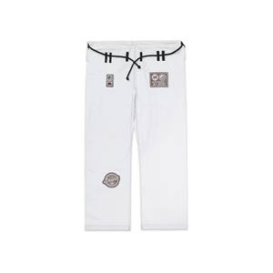 Uniforme de Jiu Jitsu BJJ Gi Shoyoroll Cut Batch SIX Blanco con Combinación Gris - Product Image 4