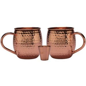 แก้วทองแดงตีลายทำมือสำหรับค็อกเทล ชุดแก้วมอสโกมิวล์ - Product Image 3