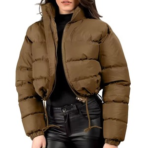 Oversized fit Women's Short <b>Puffer</b> Coat Ladies <b>Cropped</b> Bubble <b>Jacket</b> Custom Clothing Factory Women Casual wear Wholesale Supply - Product Image 1