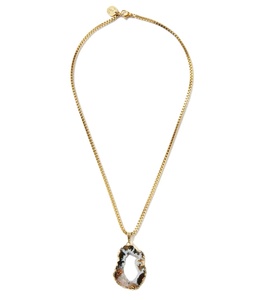 Collier en pierre brute d'agate naturelle, fait main, personnalisable, écologique, pierre précieuse de guérison, cadeaux pour ami - Product Image 1