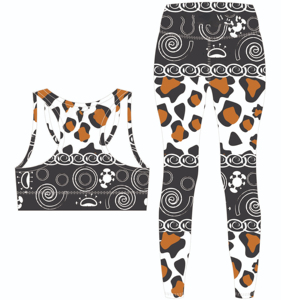 Ensemble de yoga pour femmes grande taille, nouvelle conception, sublimation personnalisée, 2 pièces, respirant, antibactérien, soutien-gorge de sport, legging, vêtements de fitness pour la salle de sport - Product Image 6