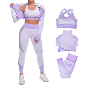 2026 Women Plus Size Casual Yoga Set 3 Pcs Quick Dry Breathable Eco-Friendly Knee <b>Belt</b> <b>Elastic</b> Waist Custom Logo Front Fitness - Product Image 1
