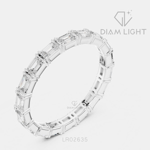Bague de fiançailles en or blanc 14 carats avec diamant de laboratoire certifié IGI, taille émeraude 1,59 carat, bijoux fins - Product Image 2