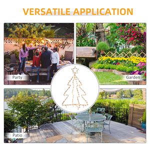 Outsunny 30 \ "luci di corda per albero di Natale a LED da esterno bianco caldo con paletti a terra-per decorazioni natalizie da esterno - Product Image 2
