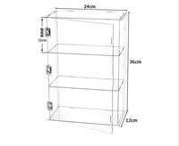 Vitrine en acrylique transparente, boîte de rangement multifonctionnelle et sécurisée, armoire de présentation en acrylique verrouillable