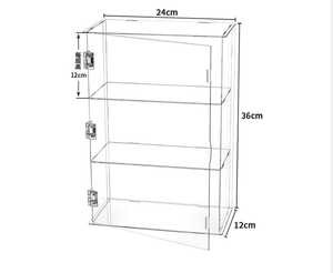 Vitrine en acrylique transparente, boîte de rangement multifonctionnelle et sécurisée, armoire de présentation en acrylique verrouillable - Product Image 2