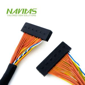 Assemblage de câble blindé plat personnalisé Hirose DF9 41S connecteur de prise électrique avec conducteur en cuivre isolation PVC - Product Image 2