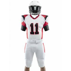 Conjunto de Uniforme Deportivo de Fútbol Americano Unisex, Personalizado, con Estampado Sólido, Cuello en V, Manga Corta, Absorbente de Humedad, Elástico en Cuatro Direcciones - Product Image 2