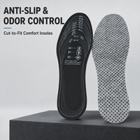 Semelles intérieures de sport confortables en feutre de latex noir et blanc poreux, haute élasticité, efficacité optimisée