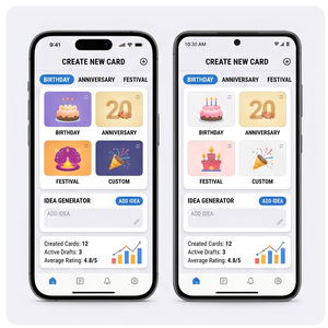 แอปการ์ดอวยพร RoyalCraft – สร้างคำอวยพร การ์ดวันเกิด การ์ดเทศกาล และดีไซน์แบบกำหนดเอง ios/android - Product Image 1