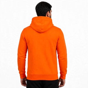 Sudadera con Capucha y Cremallera para Hombre, Color Naranja, Corte Regular, Felpa, Diseño Casual con Letras y Bolsillos, Transpirable, de Secado Rápido, 300g, para Invierno - Product Image 3