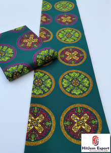 Tissu en coton imprimé africain de qualité export du Ghana, motif authentique pour la mode féminine, l'artisanat et les sacs - Product Image 4