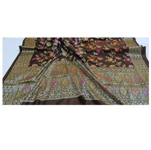 Elegante Saree de Seda Banarasi de Calidad de Exportación, Saree Largo para Fiestas, Diseño Moderno para Mujer, Suministro al por Mayor - Product Image 3
