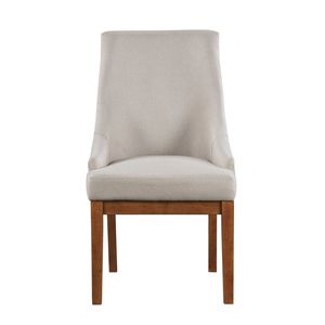 Set di 2 Sedie Laterali Gilsea in Pelle Sintetica Marrone con Finitura in Tessuto Marrone - Product Image 5