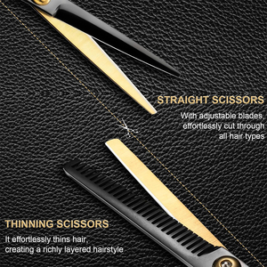 Kit de Tijeras de Peluquería Profesionales, Tijeras de Corte y Entresacado Afiladas, de Alta Calidad, con Logotipo Personalizado, de Acero Inoxidable, para Salón de Belleza - Product Image 3