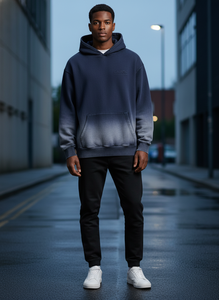 Sudadera con Capucha Personalizada con Efecto Desgastado por el Sol, Tejido French Terry de 500 g/m², Estilo Vintage, Lavado Ácido, Oversize, Streetwear para Hombre - Product Image 3