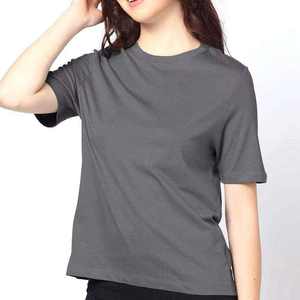 เสื้อยืดคุณภาพพรีเมียม ผ้าฝ้าย 100% เสื้อยืดเปล่า ระบายอากาศได้ดี แขนสั้น เสื้อยืดผู้หญิงแบบหนา รับสั่งทำพิเศษ - Product Image 5