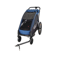 Remorque de vélo pour enfant, cadre en alliage d'aluminium, suspension indépendante, pneus gonflables de 20 pouces, capacité de 35 kg, pour les aventures en plein air et les journées à la plage