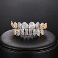 Meilleures ventes : Ensemble de grillz de luxe JEWERA avec diamants VVS certifiés IGI, finition argent poli, unisexe pour un look élégant