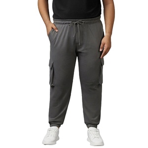 Jogging unisexe personnalisé avec logo, léger, décontracté, en coton et élasthanne, avec poches cargo surdimensionnées, taille haute, bas élastiqué, grandes tailles - Product Image 2