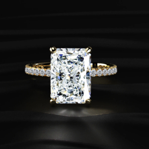 Anillo de Diamante Cultivado en Laboratorio, Corte Solitario, Color D a F, Oro, Plata, Amarillo, Blanco, Oro Rosa, Certificado IGI, Anillo de Compromiso - Product Image 1
