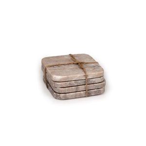 Sous-verre décoratif en pierre naturelle travertin avec un motif de veinage unique pour les espaces intérieurs modernes et classiques - Product Image 2