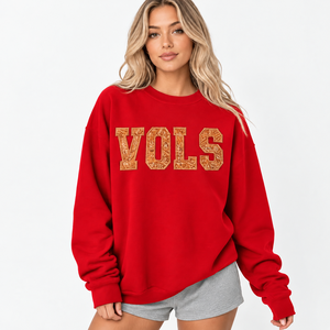 Customize Pink Oversized Crewneck <b>Sweatshirt</b> With Embroidered Vols Letter Design Drop Shoulder And <b>Long</b> Sleeves Crewneck - Product Image 5