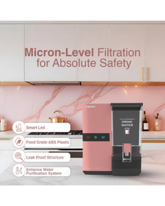 Système de traitement d'eau domestique par osmose inverse FINPURE PINK WATER TREATMENT RO COPPER ALKALINE TDS avec indicateur LED - Product Image 5