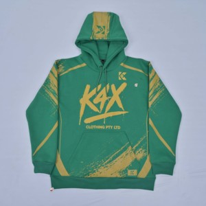 Sweat-shirt à capuche vert KEX pour homme, impression par sublimation, streetwear, logo personnalisé, coupe classique, poche intégrée, tendance automne, vente en gros - Product Image 5
