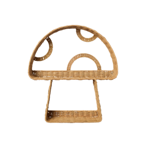 ชั้นวางของเด็กทรงเห็ดหวายคุณภาพสูง ตกแต่งผนังด้วยหวายธรรมชาติ สำหรับห้องเด็ก น่ารัก เหมาะสำหรับจัดเก็บและโชว์ของในห้องเด็ก - Product Image 1