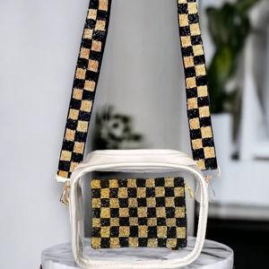 Monedero de Verano Estilo Playa con Bordado de Perlas, Bolsa de Cosméticos con Concha de Vieira Blanca, Bolsa con Cremallera Hecha a Mano, Regalo para Mujer - Product Image 1