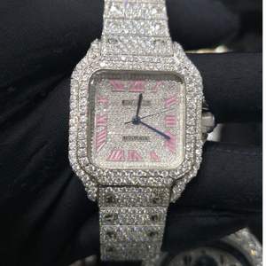 Pass <b>Diamond</b> Tester Square Hip Hop Iced 16mm Automatic Jewelry <b>Watch</b> Luxury Stainless Steel Mechanical Buss VVS Moissanite - Product Image 5