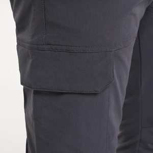 Pantalon Cargo Vintage Style Hot Sale Coupe Ample 100% Coton Jambe Large Mi-Haute Parachute Devant Plat Couleur Unie pour Homme Streetwear - Product Image 5