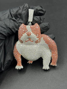 High Shine Animal Pendant Crafted in 925 Sterling Silver with Moissanite Diamonds - Product Image 1