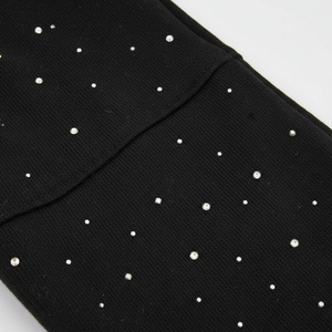 Sudadera con Capucha Negra, Manga Larga, Estampado de Puntos Brillantes, Corte Regular Informal, para Invierno, Unisex, para Adultos, Poliéster/Algodón, Ligera - Product Image 6
