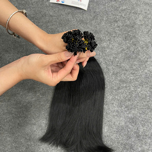 Hot Supplier Straight <b>K</b> <b>Tip</b> Hair <b>Extensions</b> 100% Vietnamese Human Hair Natural Black Color Wholesale Best Seller - Product Image 4