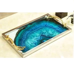 Bandejas de Servir de Mármol de Primera Calidad, Bandeja para Servir Alimentos de Primera Calidad, Decoración de Mesa para el Hogar y Hoteles, Bandeja Única - Product Image 4