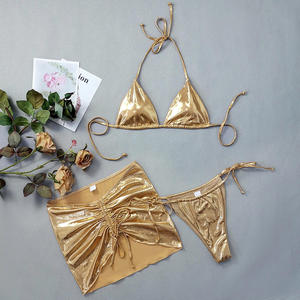 Conjunto de Bikini de Dos Piezas, Traje de Baño Ajustable, Elegante para la Playa, Piscina, Vacaciones de Verano, Esencial de Moda - Product Image 2