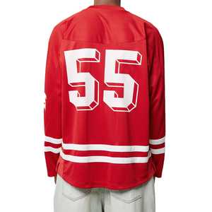 Customizable Summer Hockey Jersey Oversized Streetwear Long Sleeve Mesh Breathable Lightweight Polyester OEM Manufacturer - Product Image 2