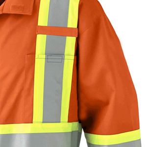 hi vis coverall high visibility utility coverall hi vis coverall reflective <b>construction</b> coverall hi vis workwear coverall - Product Image 4