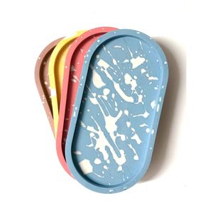 Plateaux en résine artisanaux élégants pour présentoirs décoratifs ovales et ronds - Product Image 5