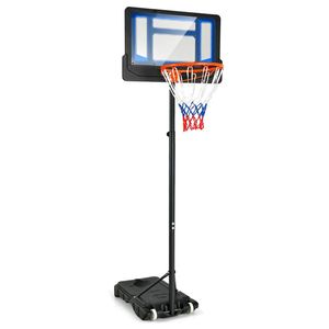 Canestro da Basket Portatile Regolabile in Altezza con Ruote, da 4,3 a 8,2 Piedi, Supporto Giocattolo per Uso Interno/Esterno - Product Image 2