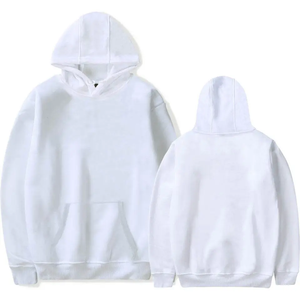 Sweat-shirt à capuche surdimensionné pour femme, tissé, couleur et logo personnalisés, avec badge, couleur unie, vente en gros - Product Image 4