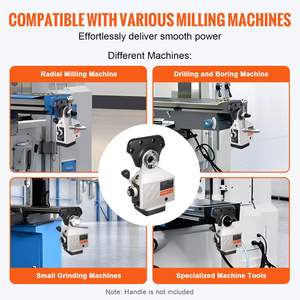 D0100HADPAW 150 In-lb X-Axis Power Feed <b>Milling</b> <b>Machine</b> 0-200RPM Adjustable Speed 120V Power 5/8" End Shaft Mill Manual - Product Image 6