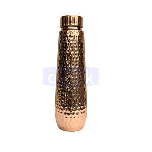 Botella de Agua Premium Clásica Ecológica de Cobre Martillado a Prueba de Fugas con Accesorios Personalizados para Uso Diario, Viajes y Regalos - Product Image 3