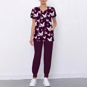 Conjunto de Uniformes Médicos Unisex con Logotipo Personalizado, 100% Algodón Twill Estampado, Uniforme de Enfermera para Hospital, Directo de Fábrica - Product Image 4