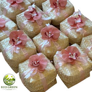 Cesta de Regalo Ecológica de Bambú, Caja Tejida a Mano con Tapa para Regalos Corporativos, Campañas de Eventos, Kits de Relaciones Públicas, Set para Empleados - Product Image 1